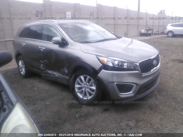 5XYPGDA57HG240017 - 2017 KIA SORENTO LX/L GRAY photo 1