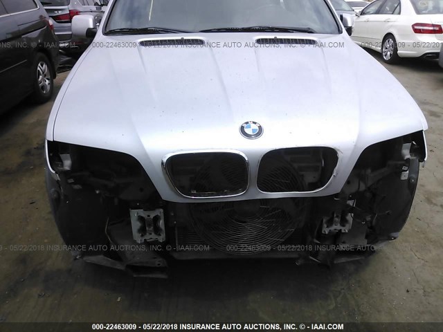 5UXFB33552LH35167 - 2002 BMW X5 4.4I SILVER photo 6
