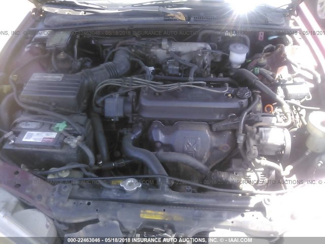 1HGCB7642PA169422 - 1993 HONDA ACCORD DX RED photo 10