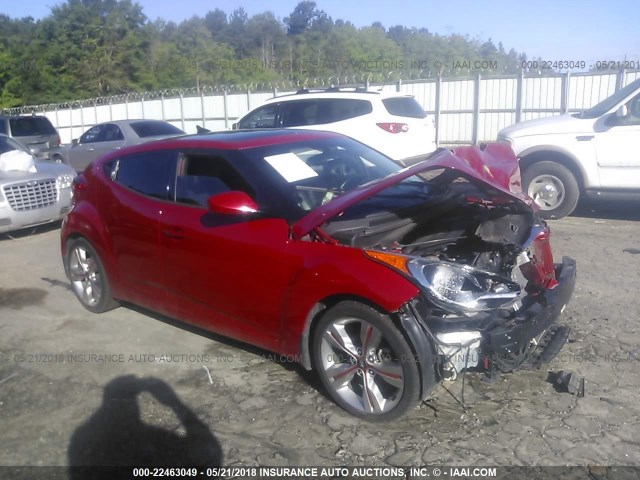 KMHTC6ADXDU100433 - 2013 HYUNDAI VELOSTER RED photo 1