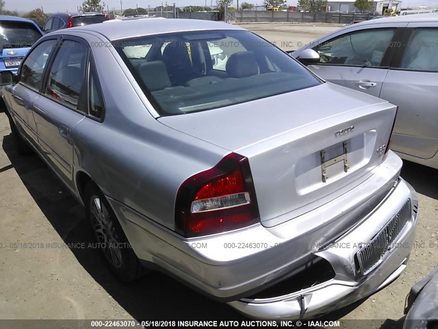 YV1TS92D221262007 - 2002 VOLVO S80 SILVER photo 3