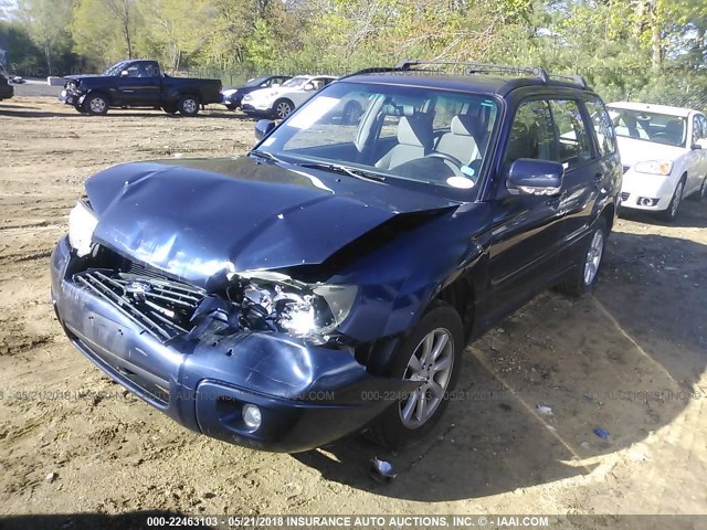 JF1SG65676H752833 - 2006 SUBARU FORESTER 2.5X PREMIUM Dark Blue photo 2