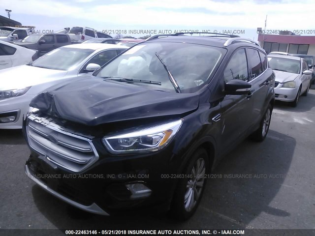 1FMCU0J94JUA24712 - 2018 FORD ESCAPE TITANIUM BLACK photo 2