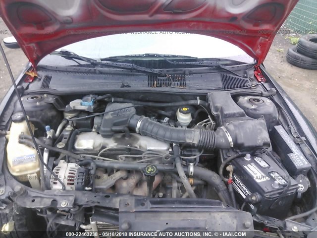 1G1JC124X27482741 - 2002 CHEVROLET CAVALIER BLACK photo 10