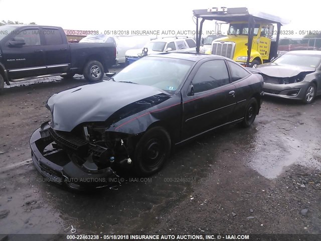 1G1JC124X27482741 - 2002 CHEVROLET CAVALIER BLACK photo 2