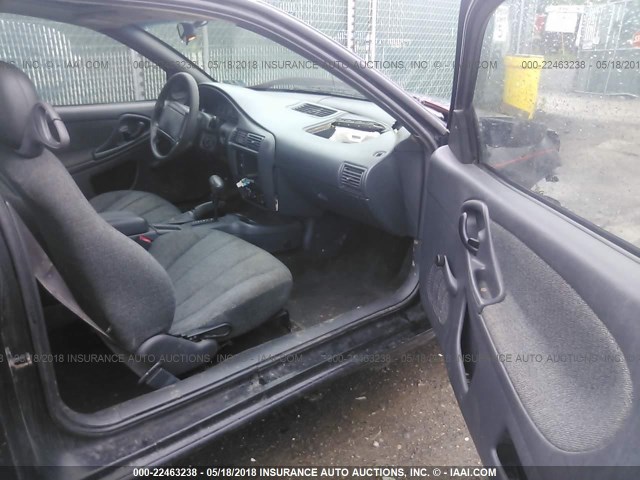 1G1JC124X27482741 - 2002 CHEVROLET CAVALIER BLACK photo 5