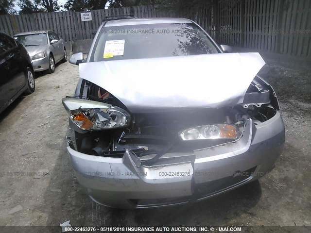 1G1ZT53836F239053 - 2006 CHEVROLET MALIBU LT SILVER photo 6