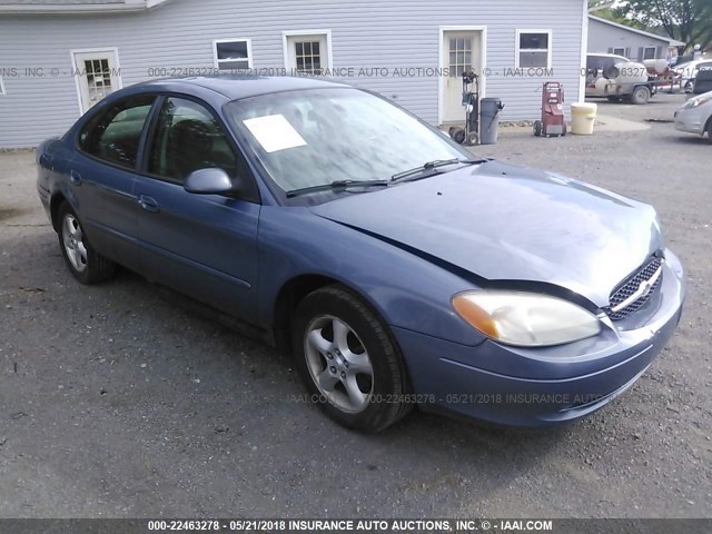 1FAFP53U91G159308 - 2001 FORD TAURUS SE BLUE photo 1