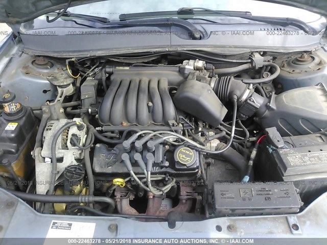 1FAFP53U91G159308 - 2001 FORD TAURUS SE BLUE photo 10