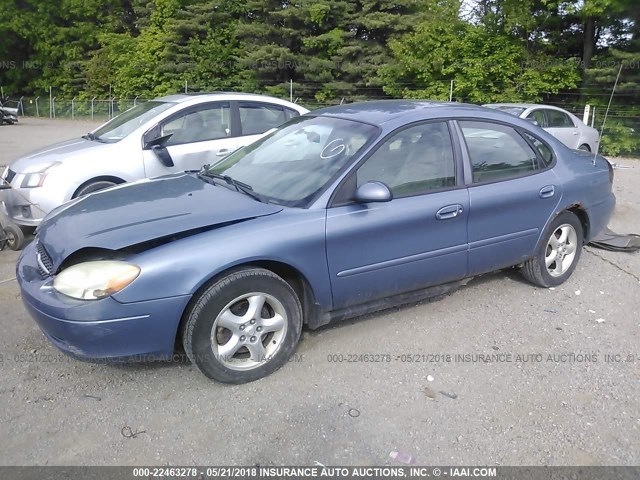 1FAFP53U91G159308 - 2001 FORD TAURUS SE BLUE photo 2