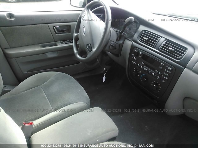 1FAFP53U91G159308 - 2001 FORD TAURUS SE BLUE photo 5