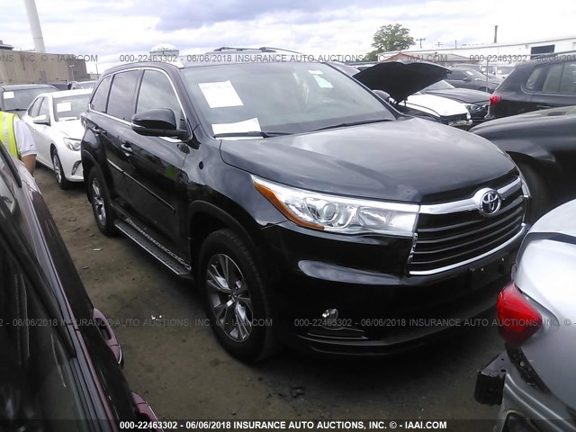 5TDJKRFH4FS207951 - 2015 TOYOTA HIGHLANDER XLE Чорний фото 1
