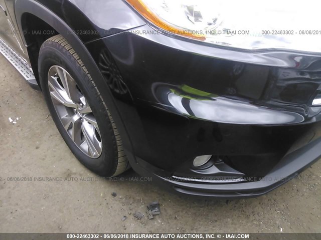 5TDJKRFH4FS207951 - 2015 TOYOTA HIGHLANDER XLE Чорний фото 6