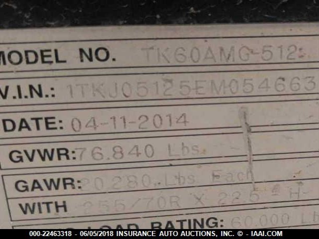 1TKJ05125EM054663 - 2014 TRAIL KING TK60AMG  SILVER photo 9