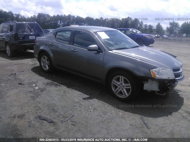 1C3CDZCB9CN219506 - 2012 DODGE AVENGER SXT GRAY photo 1