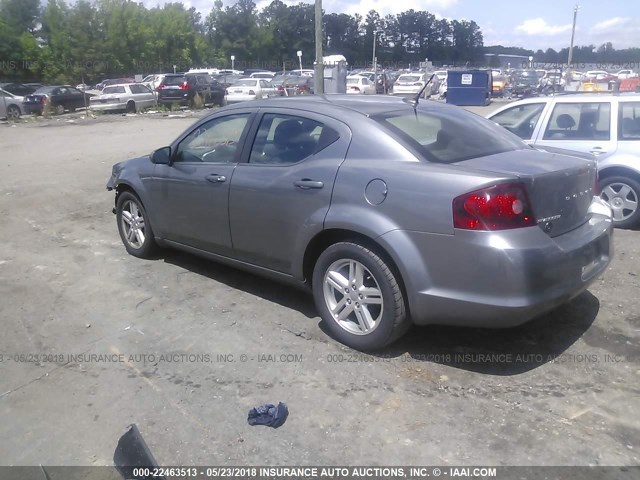 1C3CDZCB9CN219506 - 2012 DODGE AVENGER SXT GRAY photo 3