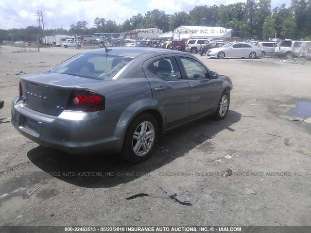 1C3CDZCB9CN219506 - 2012 DODGE AVENGER SXT GRAY photo 4