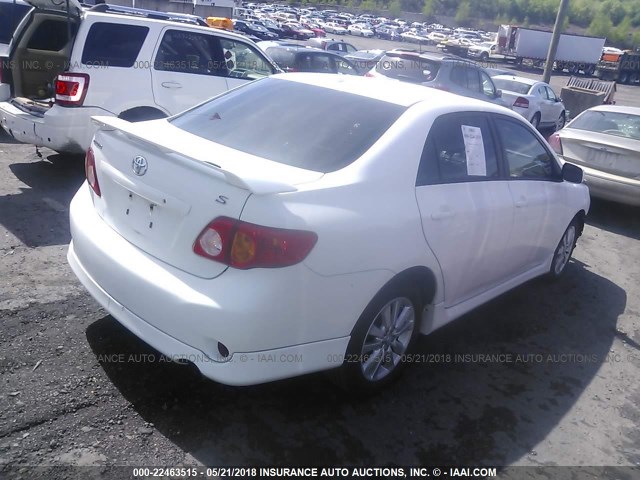 2T1BU4EE3AC476615 - 2010 TOYOTA COROLLA S/LE/XLE WHITE photo 4