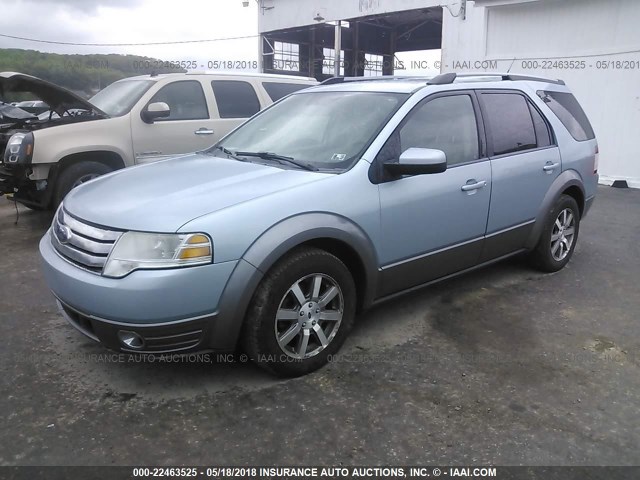 1FMDK05W38GA44842 - 2008 FORD TAURUS X SEL Light Blue photo 2