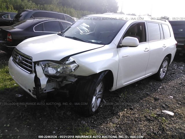 JTEDS42A982067958 - 2008 TOYOTA HIGHLANDER LIMITED WHITE photo 2