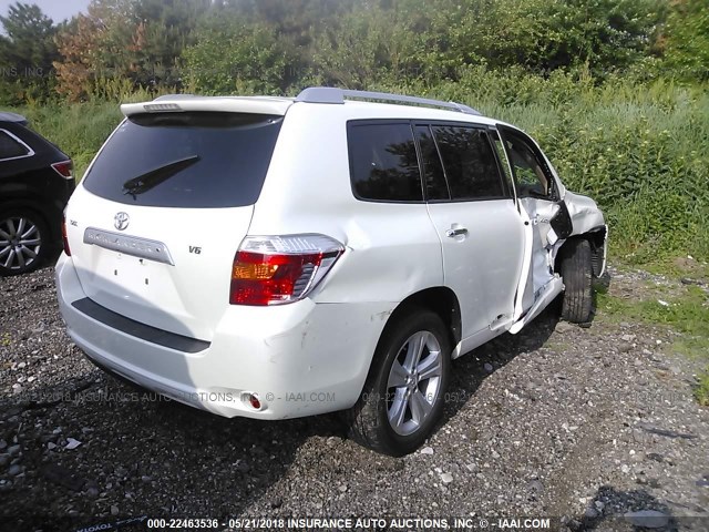 JTEDS42A982067958 - 2008 TOYOTA HIGHLANDER LIMITED WHITE photo 4