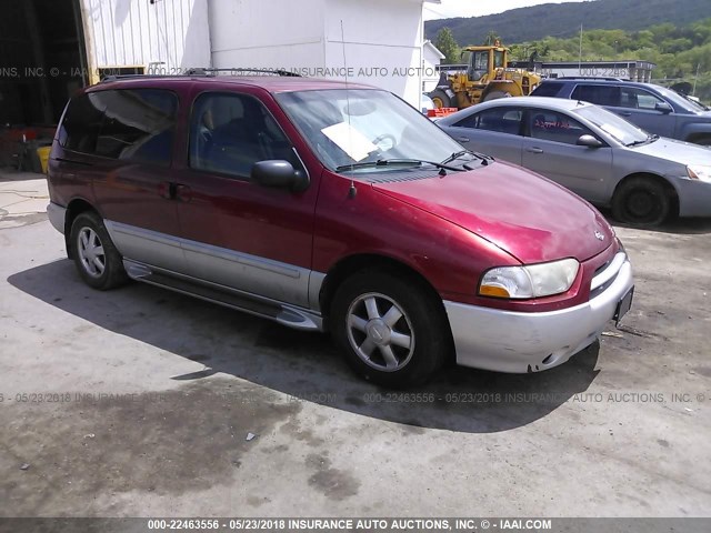 4N2ZN16T81D804232 - 2001 NISSAN QUEST SE RED photo 1