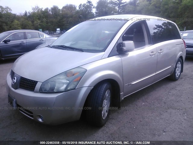 5N1BV28U74N322992 - 2004 NISSAN QUEST S/SE/SL TAN photo 2