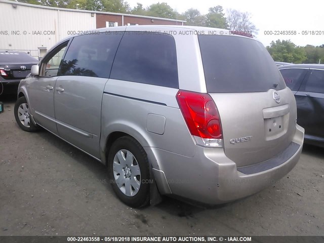 5N1BV28U74N322992 - 2004 NISSAN QUEST S/SE/SL TAN photo 3
