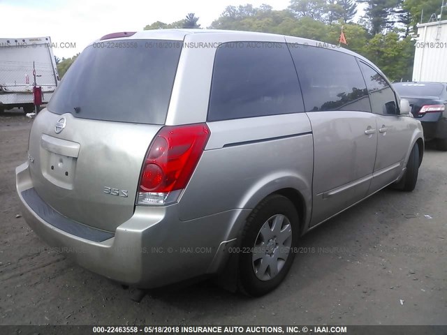 5N1BV28U74N322992 - 2004 NISSAN QUEST S/SE/SL TAN photo 4
