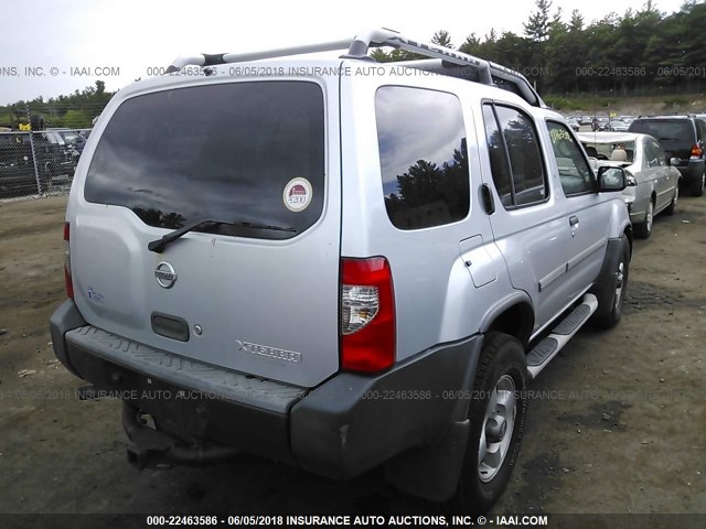 5N1ED28T52C521538 - 2002 NISSAN XTERRA XE/SE SILVER photo 4