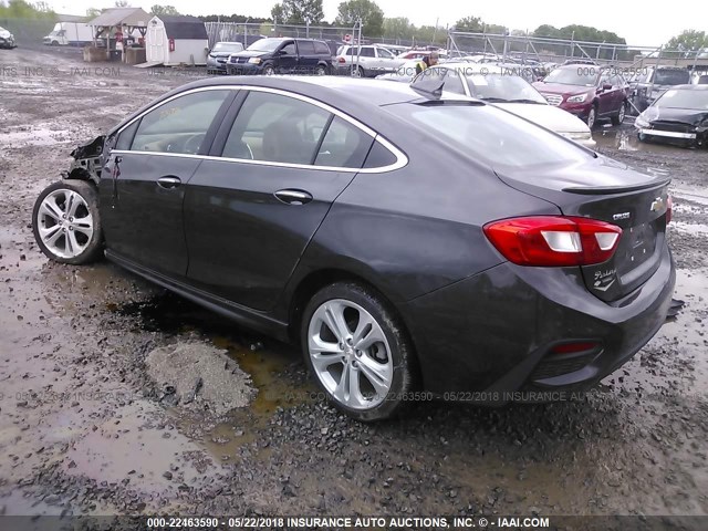 1G1BG5SM3G7268164 - 2016 CHEVROLET CRUZE PREMIER GRAY photo 3