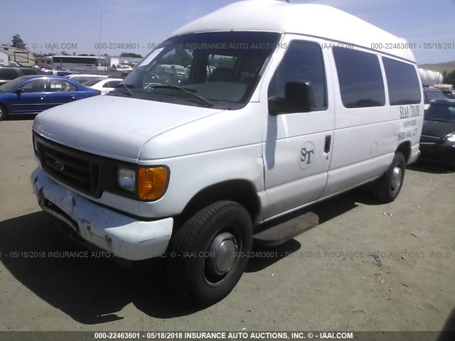 1FTNE24LX4HA95648 - 2004 FORD ECONOLINE E250 VAN WHITE photo 2