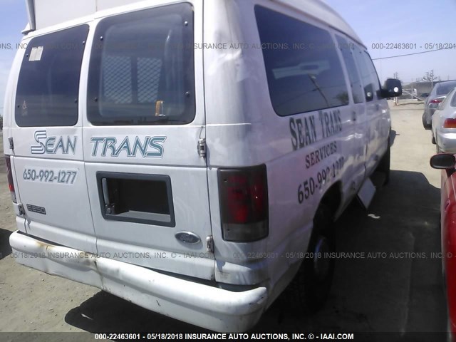 1FTNE24LX4HA95648 - 2004 FORD ECONOLINE E250 VAN WHITE photo 4