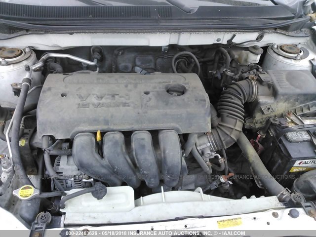 2T1KR32E76C585750 - 2006 TOYOTA COROLLA MATRIX XR WHITE photo 10