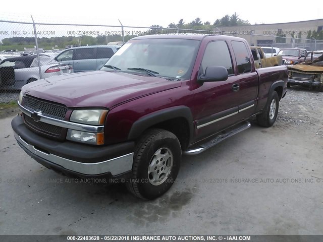 2GCEK19T241335404 - 2004 CHEVROLET SILVERADO K1500 MAROON photo 2