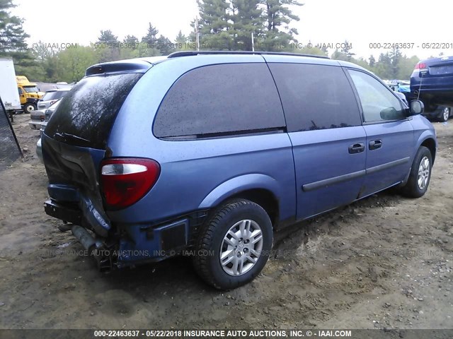 1D4GP24R57B171469 - 2007 DODGE GRAND CARAVAN SE Light Blue photo 4