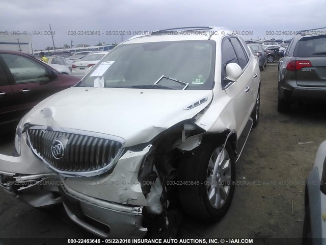 5GAKVDED3CJ136975 - 2012 BUICK ENCLAVE WHITE photo 2