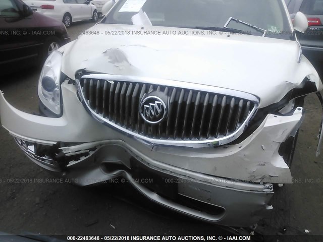 5GAKVDED3CJ136975 - 2012 BUICK ENCLAVE WHITE photo 6