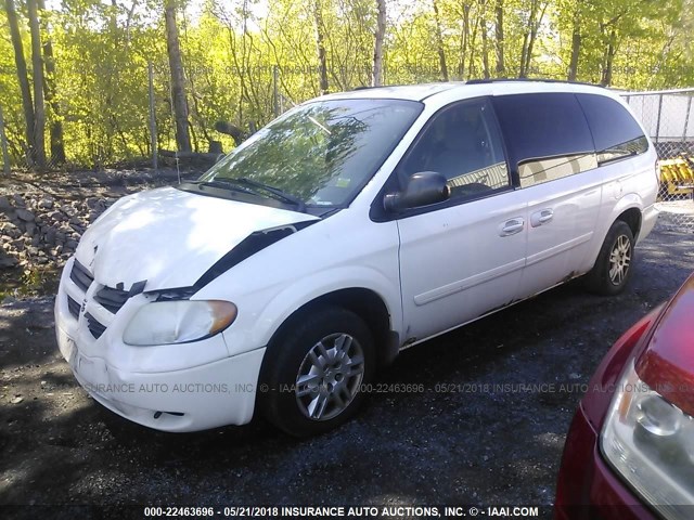 2D4GP24R85R388125 - 2005 DODGE GRAND CARAVAN SE WHITE photo 2