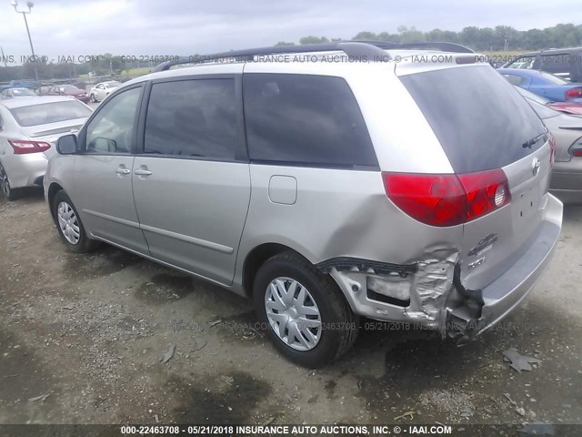 5TDZK23C98S146201 - 2008 TOYOTA SIENNA CE/LE SILVER photo 3