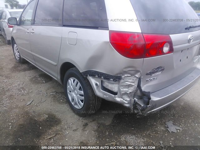 5TDZK23C98S146201 - 2008 TOYOTA SIENNA CE/LE SILVER photo 6