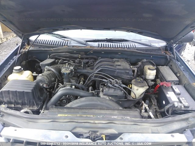 1FMZU73E55UC01089 - 2005 FORD EXPLORER XLT/XLT SPORT/NBX BLUE photo 10