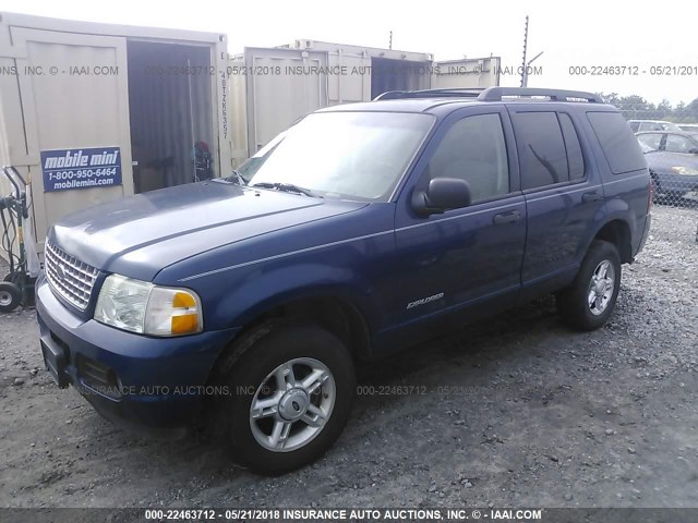 1FMZU73E55UC01089 - 2005 FORD EXPLORER XLT/XLT SPORT/NBX BLUE photo 2