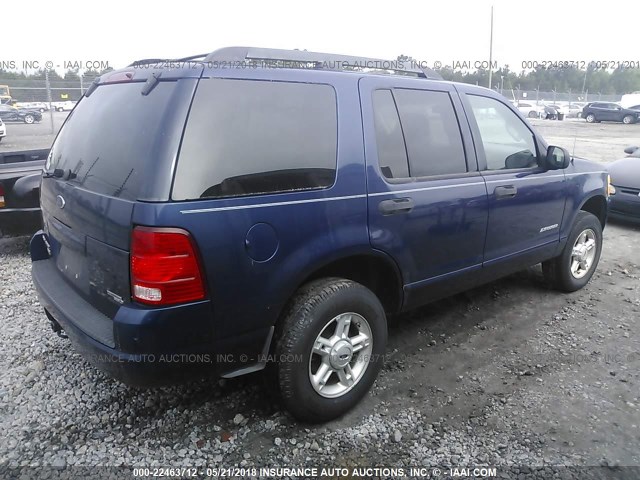 1FMZU73E55UC01089 - 2005 FORD EXPLORER XLT/XLT SPORT/NBX BLUE photo 4