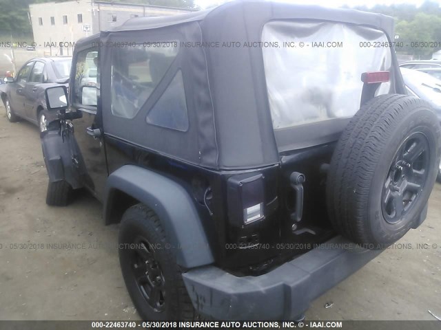 1J4AA2D14AL213950 - 2010 JEEP WRANGLER SPORT BLACK photo 3