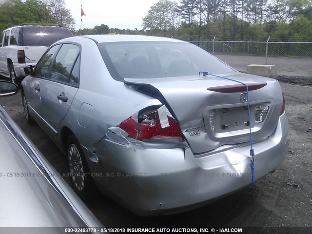 1HGCM55197A020818 - 2007 HONDA ACCORD VALUE SILVER photo 3