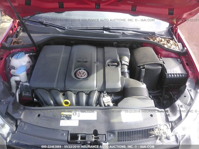 WVWDB7AJ6EW004022 - 2014 VOLKSWAGEN GOLF RED photo 10