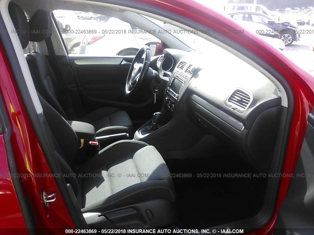 WVWDB7AJ6EW004022 - 2014 VOLKSWAGEN GOLF RED photo 5