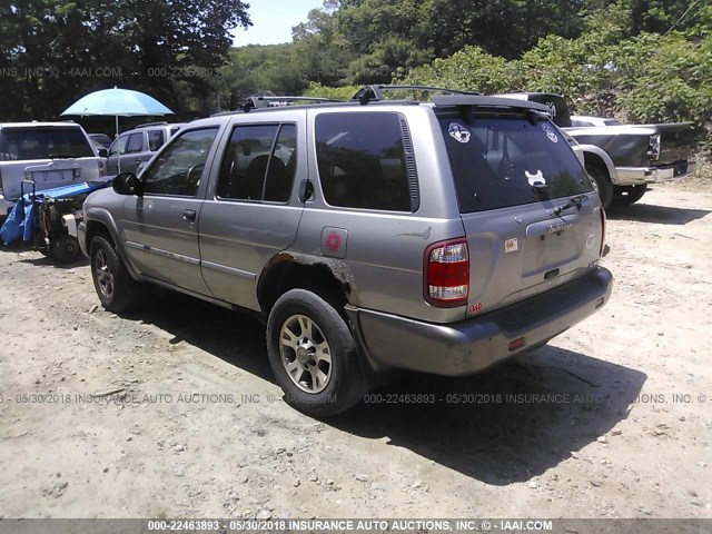 JN8DR09Y61W583015 - 2001 NISSAN PATHFINDER LE/SE/XE SILVER photo 3