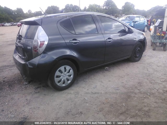 JTDKDTB35D1535699 - 2013 TOYOTA PRIUS C GRAY photo 4